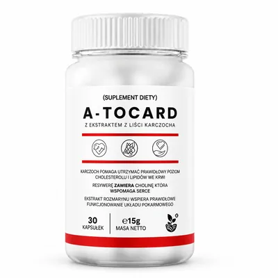 A-Tocard – słoik kapsułek z ekstraktem z liści karczocha