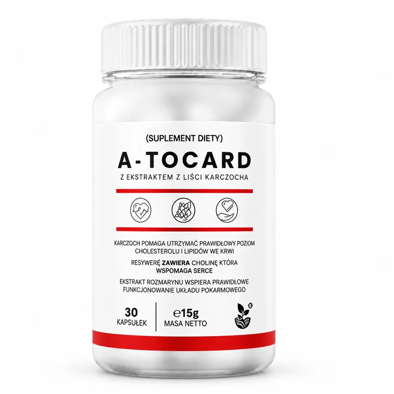 A-Tocard – słoik kapsułek z ekstraktem z liści karczocha
