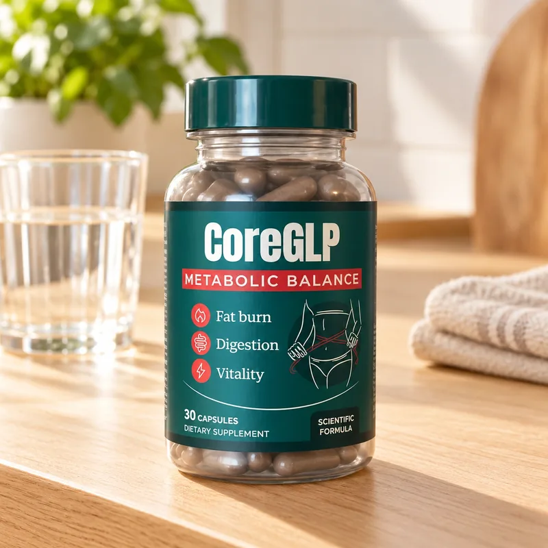 CoreGLP – słoik kapsułek na stole