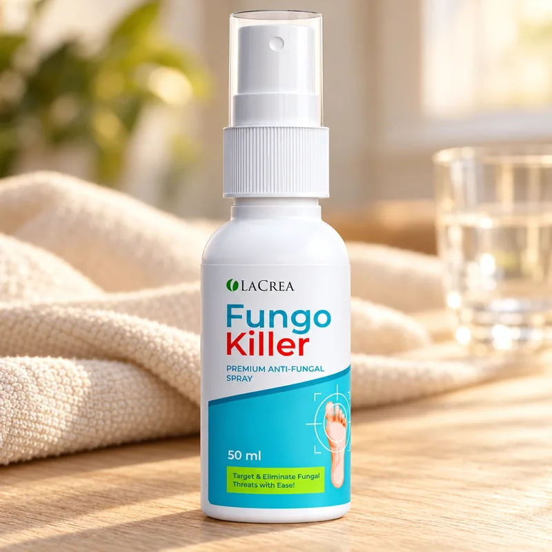FungoKiller – butelka spraya na ręczniku