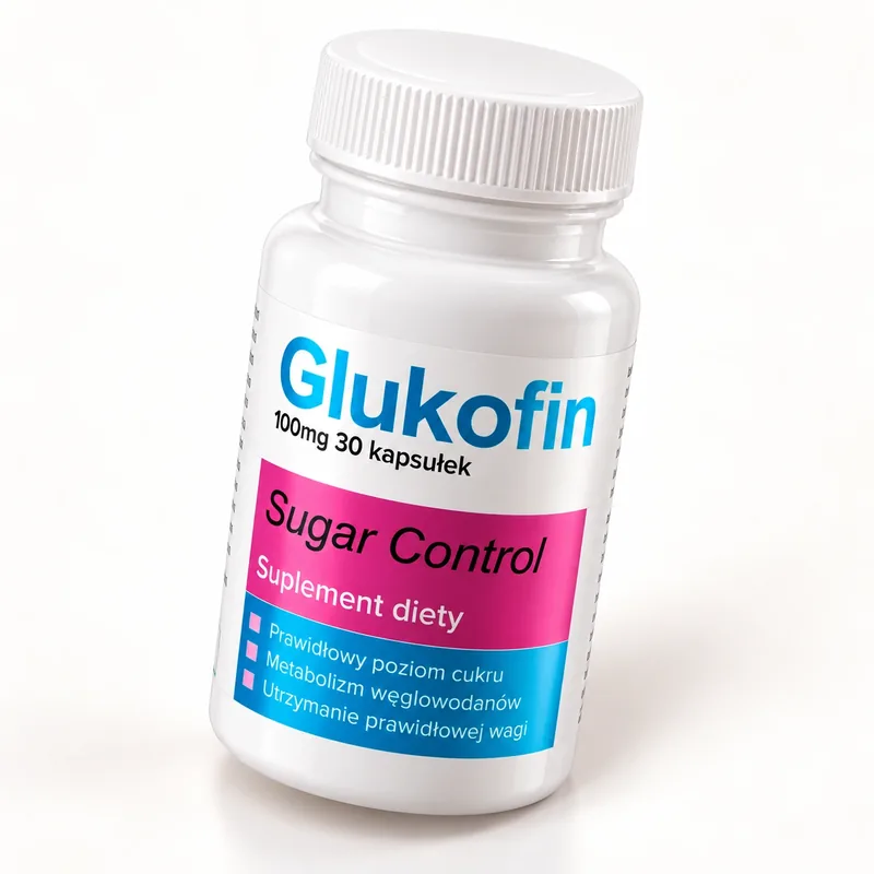 Glukofin – opakowanie kapsułek pod innym kątem