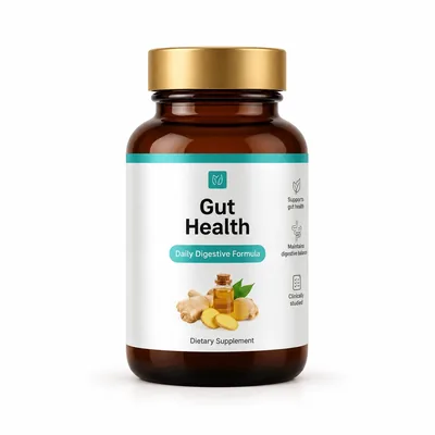 Gut Health – słoik kapsułek z codzienną formułą trawienną