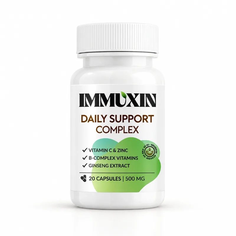 Immuxin – słoik kapsułek z witaminą C i cynkiem