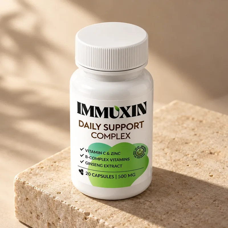 Immuxin – opakowanie na kamiennym podeście