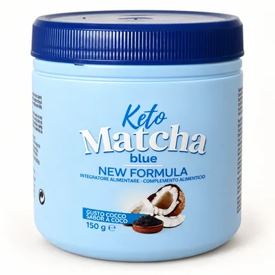 Keto Matcha Blue – puszka napoju w proszku