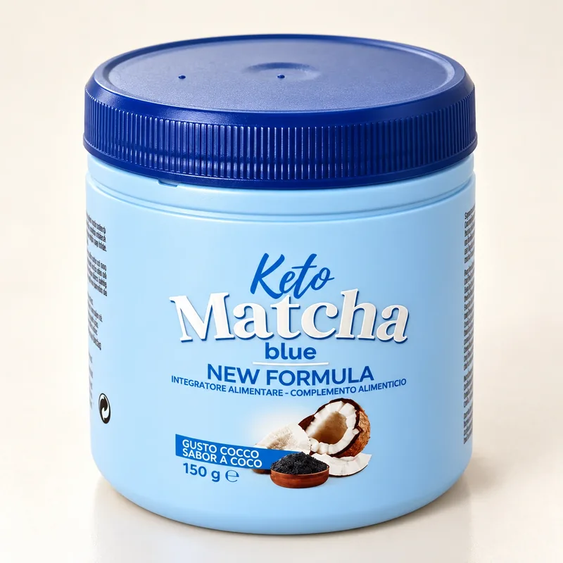 Keto Matcha Blue – puszka z kokosem