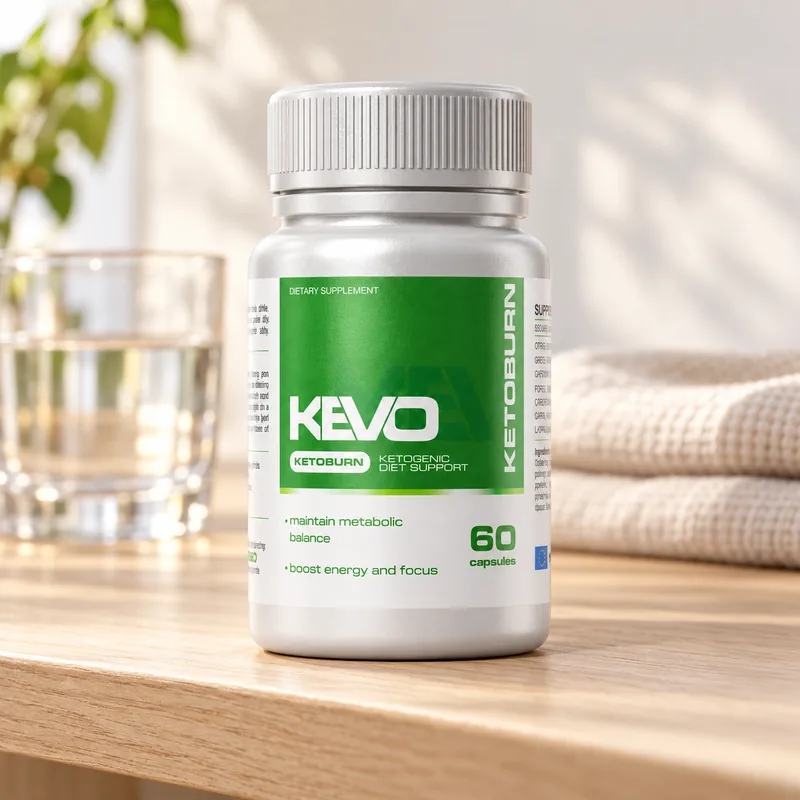 Kevo Ketoburn – słoik obok szklanki wody