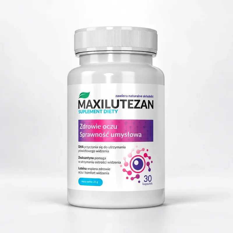 Maxilutezan – słoik kapsułek z luteiną i DHA