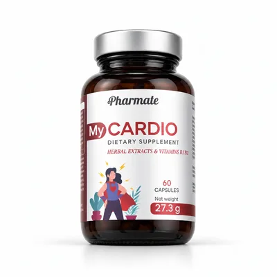 My Cardio – słoik 60 kapsułek z ekstraktami roślinnymi i witaminami B1, B2