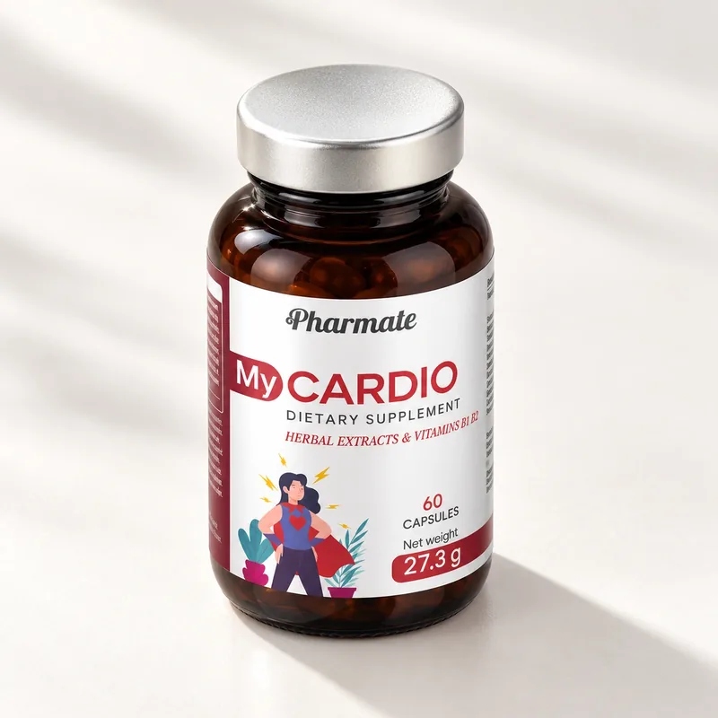 My Cardio od Pharmate – opakowanie kapsułek pod innym kątem