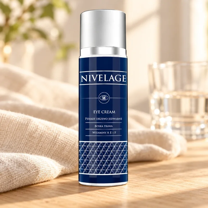 Nivelage Eye Cream – krem obok ręcznika