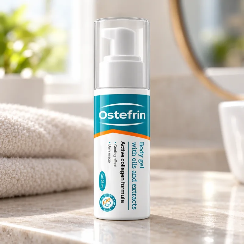 Ostefrin – żel w łazience obok ręcznika