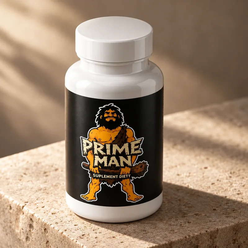 Prime Man – opakowanie na kamiennym podeście