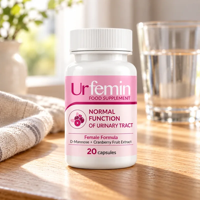 Urfemin – opakowanie na stole