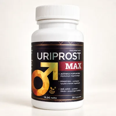Uriprost Max – słoik kapsułek z pokrzywą i żeń-szeniem