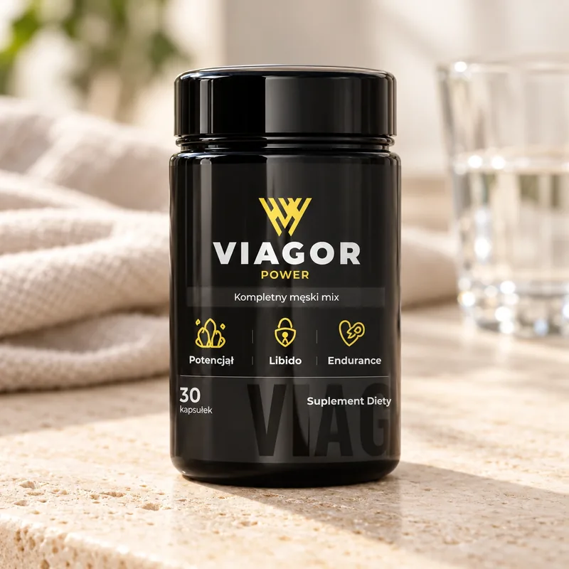 Viagor Power – słoik kapsułek na stole