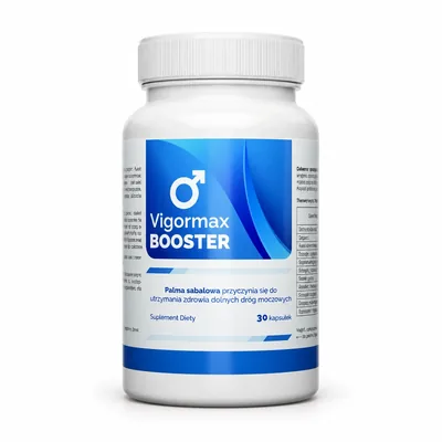 Vigormax Booster – słoik kapsułek z palmą sabałową